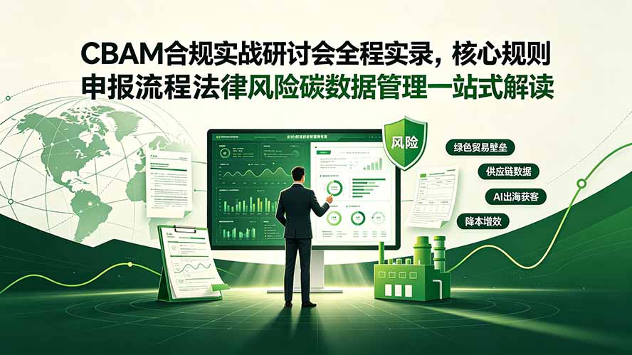 CBAM合规实战研讨会全程实录,核心规则申报流程法律风险碳数据管理一站式解读