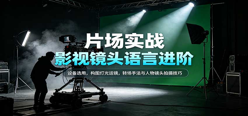 影视镜头语言进阶:设备选用,构图灯光运镜,转场手法与人物镜头拍摄技巧-紫橙资源网