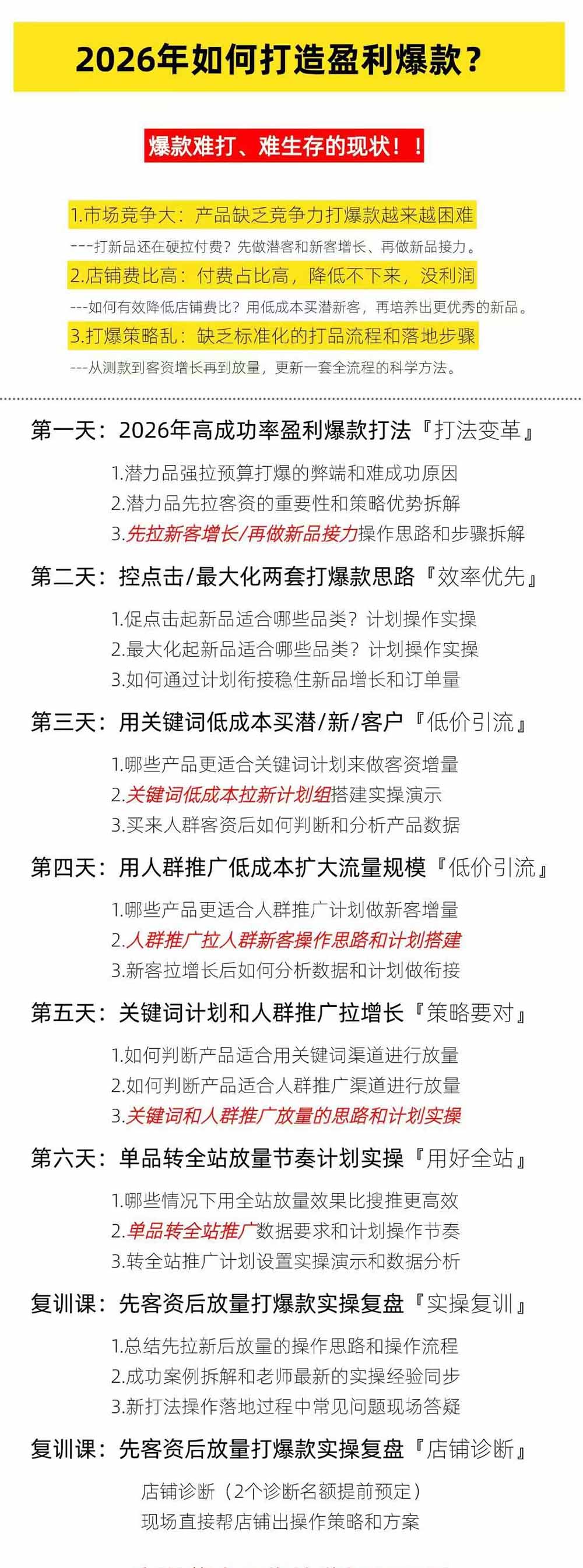 淘宝高阶运营私家课(更新26年):选品、爆款、全店动销,三模块构建盈利闭环,月入破5万