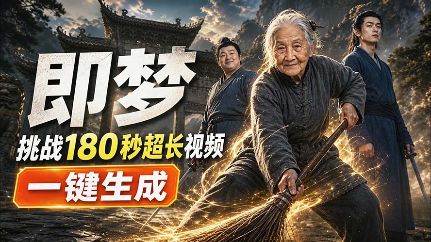 即梦挑战180秒超长视频!一键生成3分钟电影?完整制作流程详细分享!