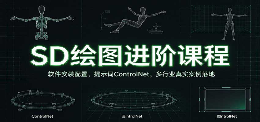 SD绘图进阶课程:软件安装配置,提示词ControlNet,多行业真实案例落地 SD绘图进阶课程:软件安装配置,提示词ControlNet,多行业真实案例落地