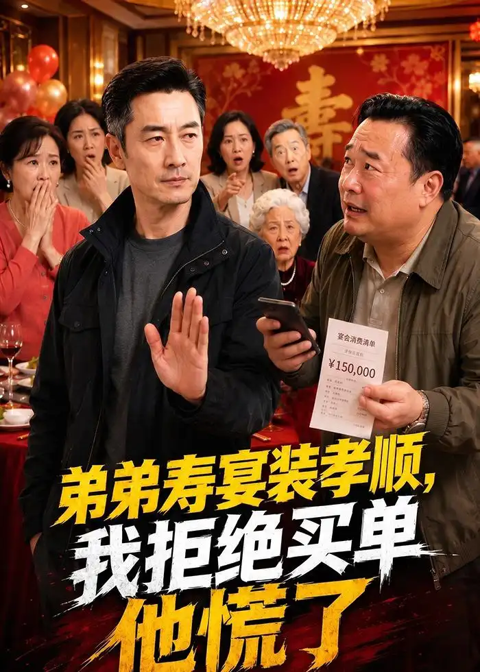 弟弟寿宴装孝顺我拒绝买单他慌了（62集）AI短剧-紫橙资源网