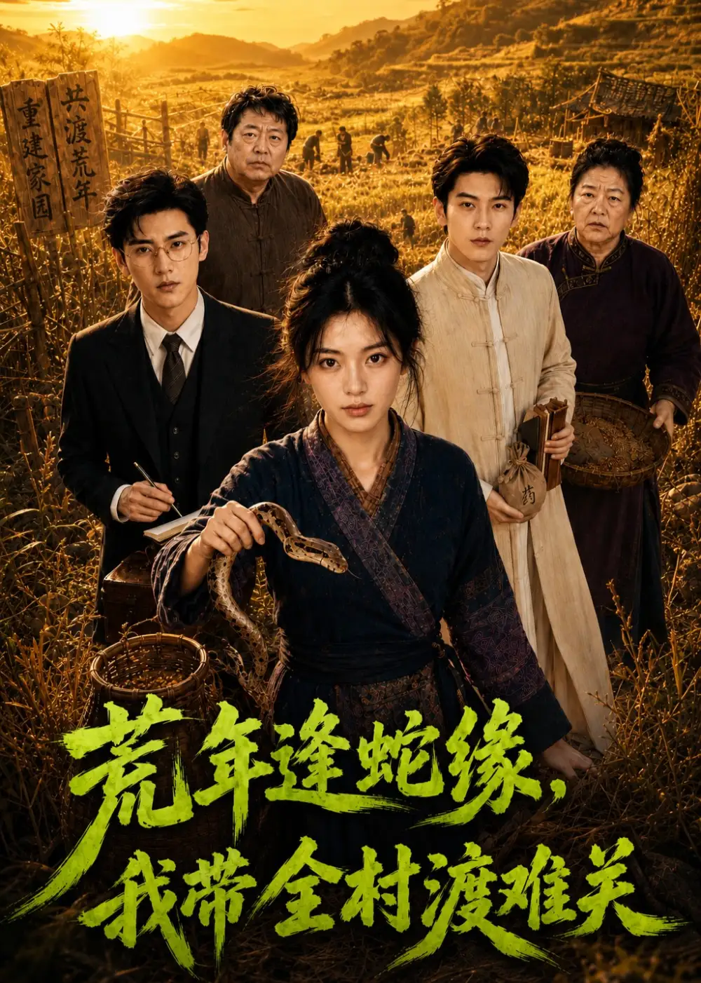 荒年逢蛇缘我带全村渡难关(40集)-紫橙项目网