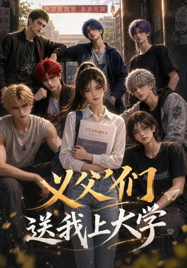 义父们送我上大学(77集)AI短剧-紫橙项目网