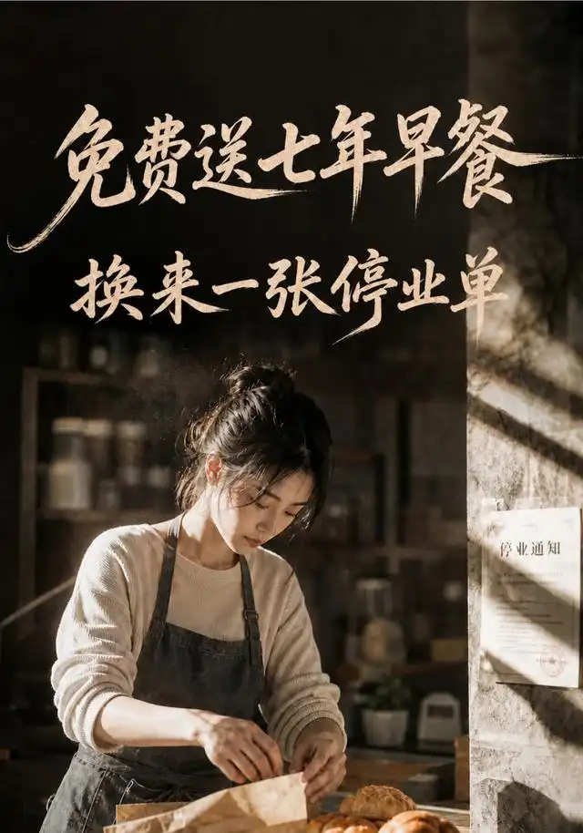 免费送七年早餐换来一张停业单（50集）AI短剧-紫橙资源网