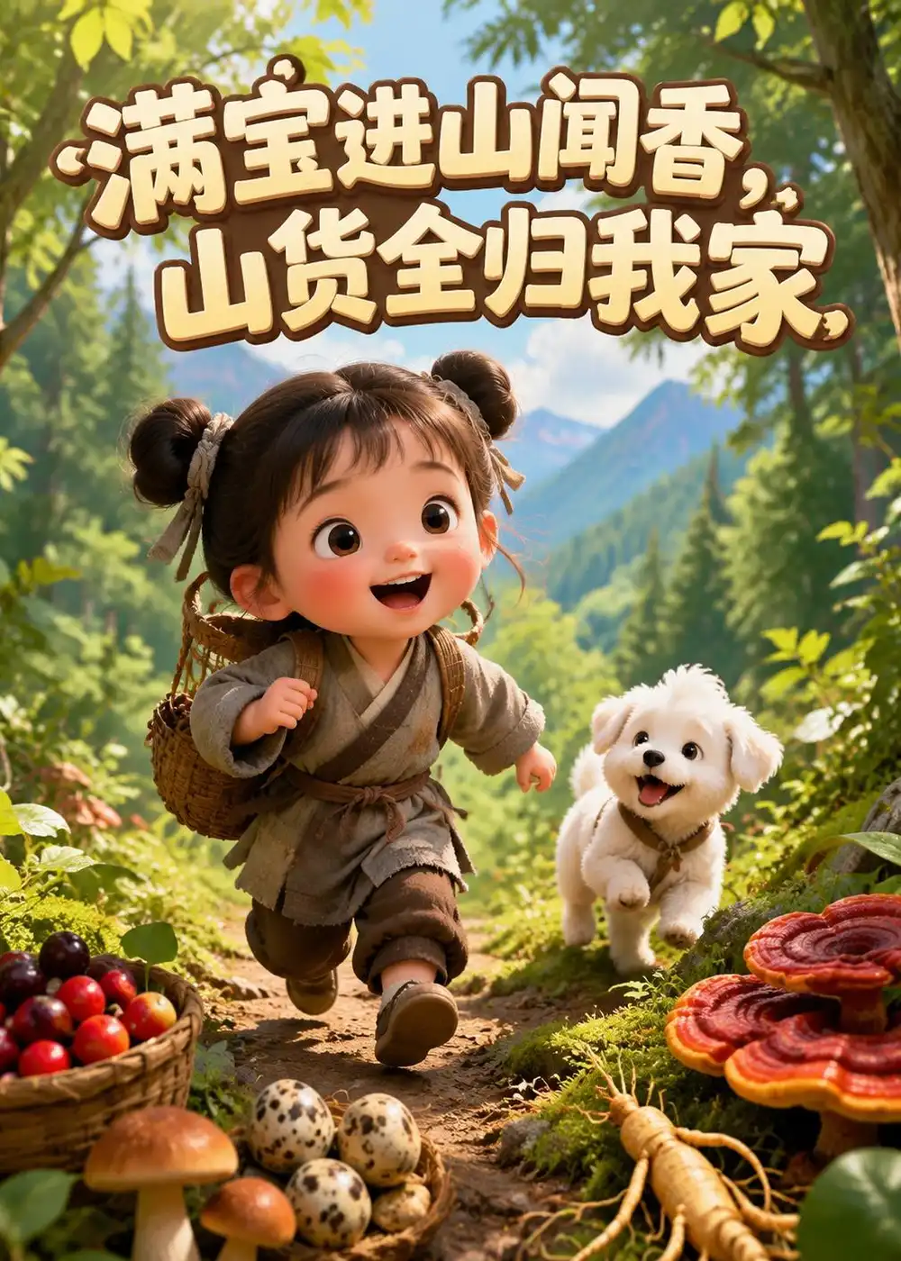 满宝进山闻香山货全归我家(184集)-紫橙项目网