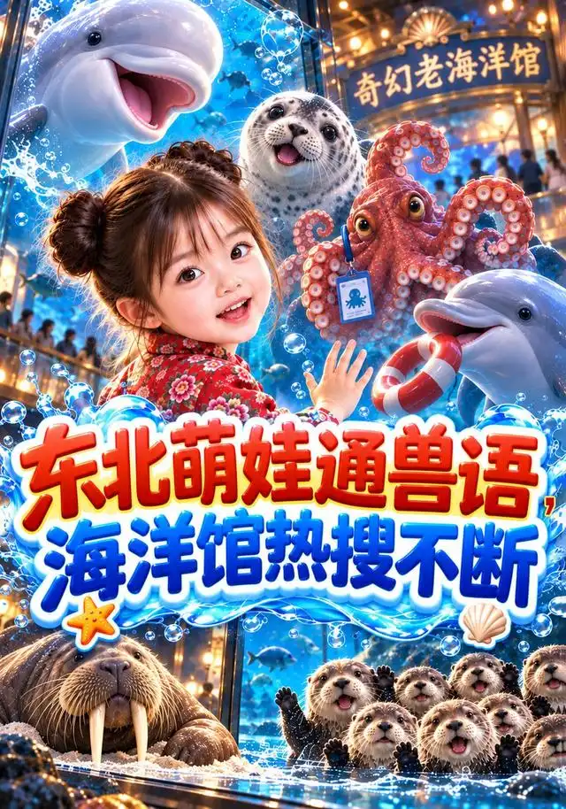 东北萌娃通兽语海洋馆热搜不断（140集）-紫橙项目网