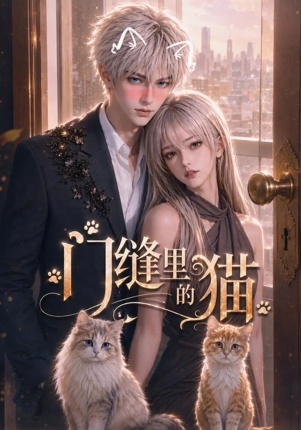 门缝里的猫 门缝里的猫