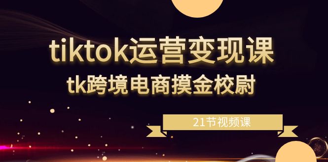 tiktok运营变现课,tk跨境电商摸金校尉(21节视频课)-紫橙资源网