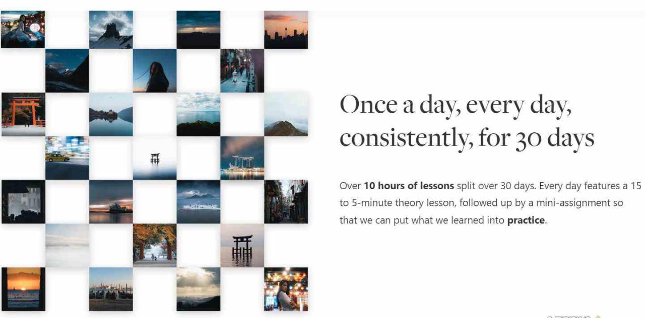 网红摄影师Pat Kay – 30天摄影基础知识加速器教程-30节课-中英字幕-紫橙资源网