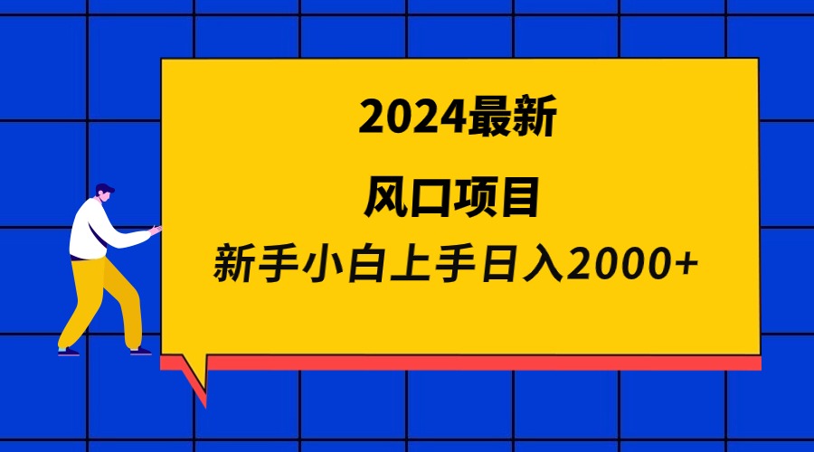 2024最新风口项目 新手小白日入2000+-紫橙资源网