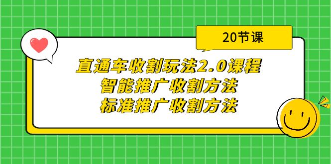 直通车收割玩法2.0课程：智能推广收割方法+标准推广收割方法（20节课）-紫橙资源网