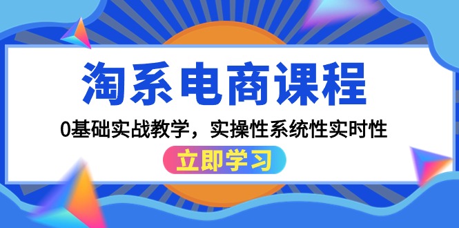 淘系电商课程，0基础实战教学，实操性系统性实时性（15节课）-紫橙资源网