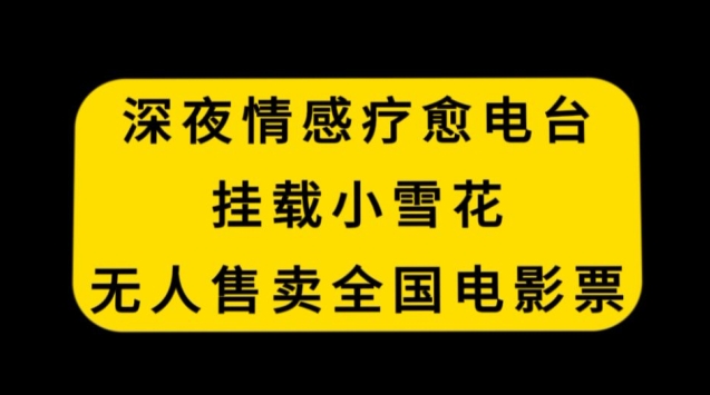 深夜情感疗愈电台，挂载小雪花，无人售卖全国电影票-紫橙资源网