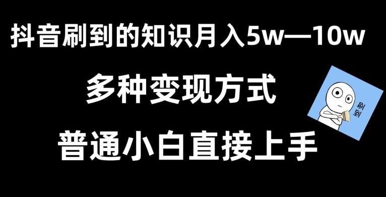 抖音刷到的知识，每天只需2小时，日入2000+，暴力变现，普通小白直接上手-紫橙资源网