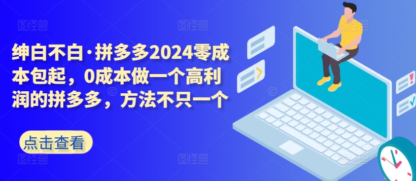 拼多多2024零成本包起，0成本做一个高利润的拼多多，方法不只一个-紫橙资源网