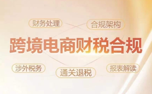 跨境老板财税合规特训营，规避财税风险、提升企业利润-紫橙资源网