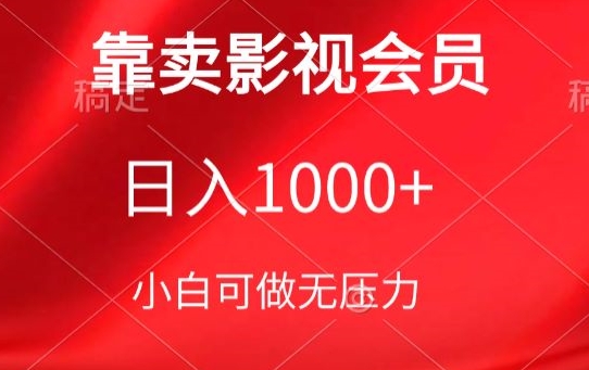 靠卖影视会员，日入1000+，落地保姆级教程，新手可学-紫橙资源网