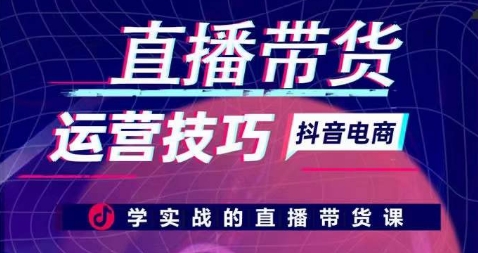 直播带货运营技巧，学实战的直播带货课-紫橙资源网