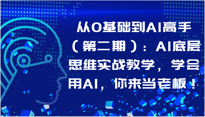 从0基础到AI高手：AI底层思维实战教学，学会用AI，你来当老板！-紫橙资源网