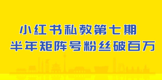 小红书私教第七期，小红书90天涨粉18w，1周涨粉破万 半年矩阵号粉丝破百万-紫橙资源网