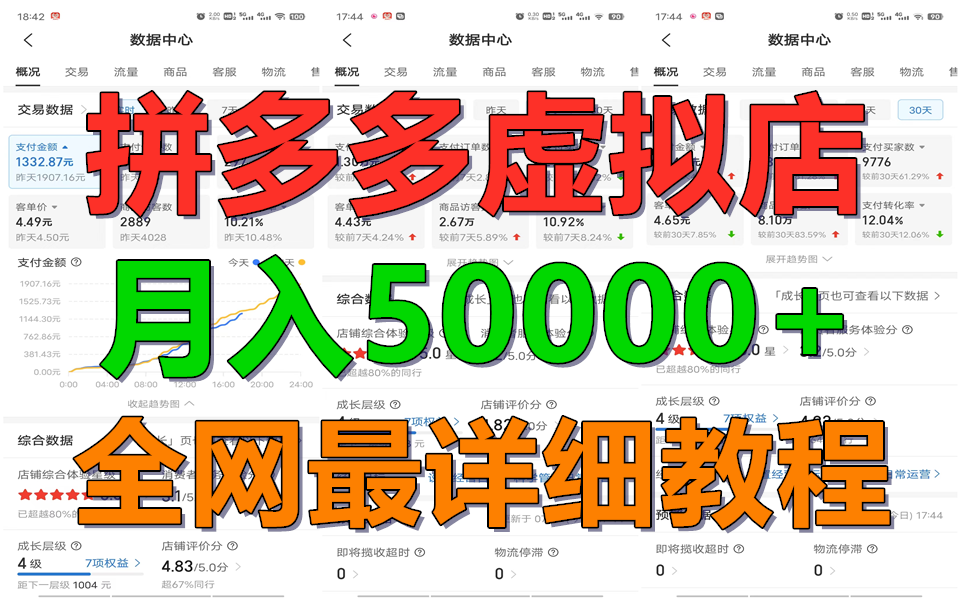 拼多多虚拟电商训练营月入50000+你也行，暴利稳定长久，副业首选-紫橙资源网