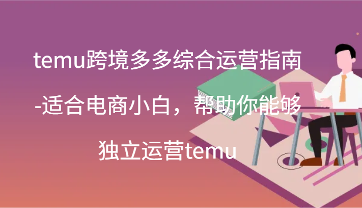 temu跨境多多综合运营指南-适合电商小白，帮助你能够独立运营temu(44节)-紫橙资源网