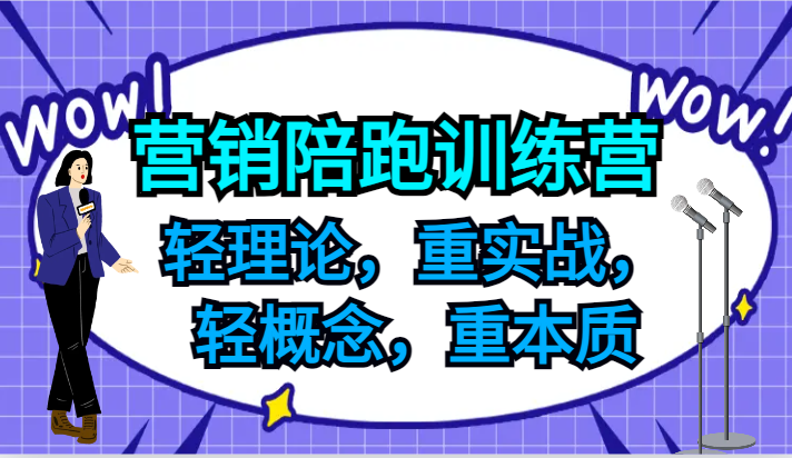 营销陪跑训练营，轻理论，重实战，轻概念，重本质，适合中小企业和初创企业的老板-紫橙资源网