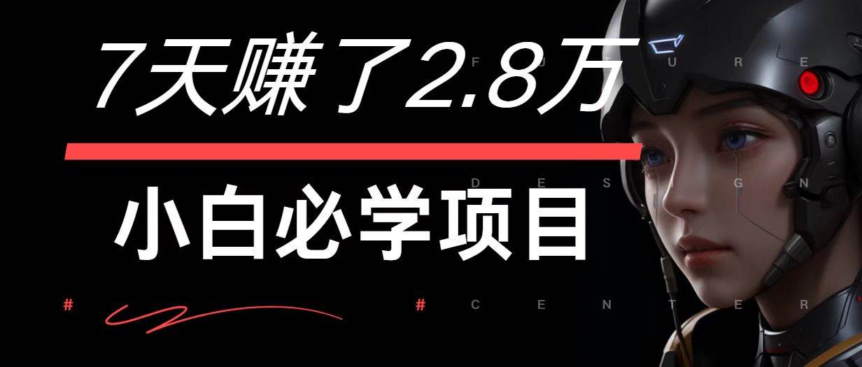 7天赚了2.8万！每单利润最少500+，轻松月入7万+小白有手就行-紫橙资源网