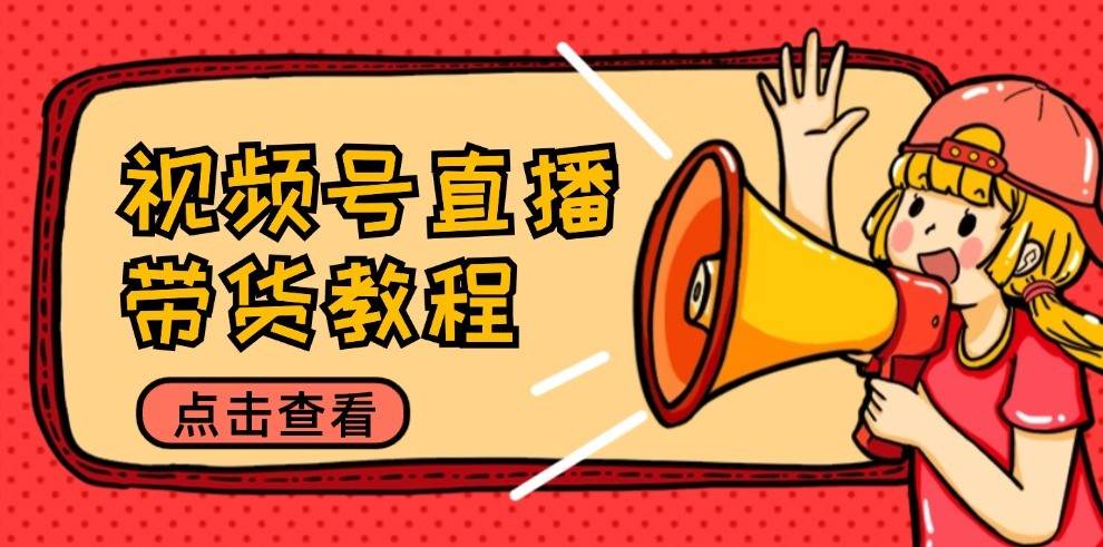 视频号直播带货教程：选品思路与话术拆解/掌握多种带货套路/提升直播效果-紫橙资源网