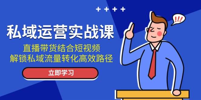 私域运营实战课：直播带货结合短视频，解锁私域流量转化高效路径-紫橙资源网