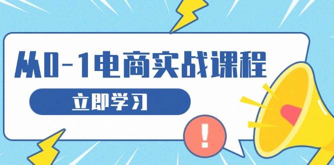 从零做电商实战课程，教你如何获取访客、选品布局，搭建基础运营团队-紫橙资源网