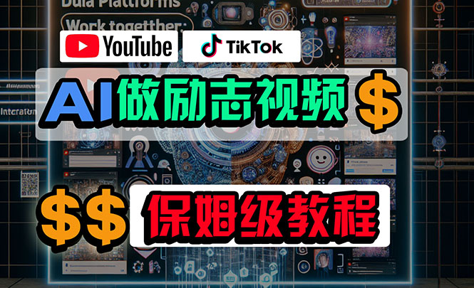 利用AI制作励志视频，在YouTube和TikTok赚钱，小白可做（附工具）-紫橙资源网