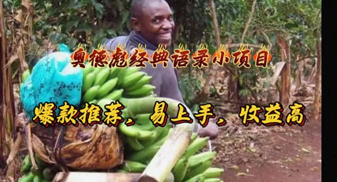 奥德彪经典语录小项目，爆款推荐，易上手，收益高-紫橙资源网