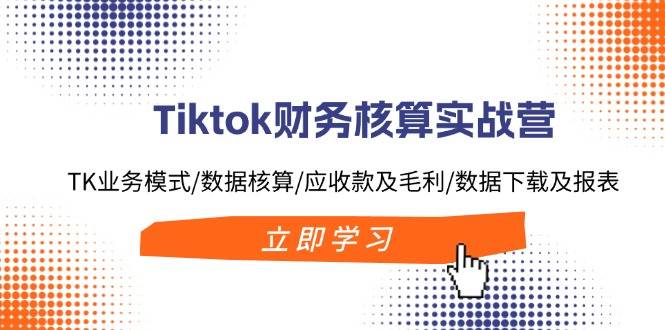 Tiktok财务核算实战营：TK业务模式/数据核算/应收款及毛利/数据下载及报表-紫橙资源网