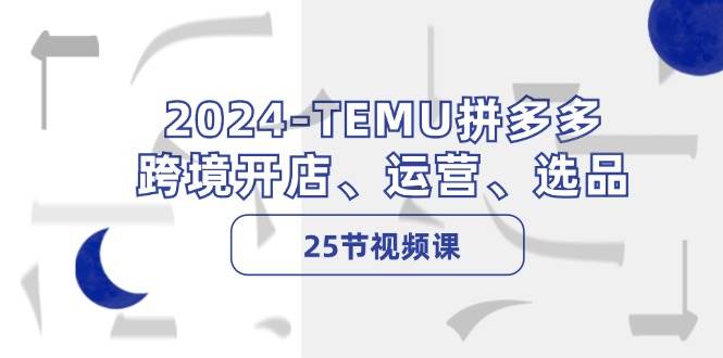 2024-TEMU拼多多·跨境开店、运营、选品（25节视频课）-紫橙资源网