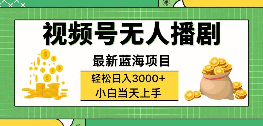 视频号无人播剧，轻松日入3000+，最新蓝海项目，拉爆流量收益，多种变...-紫橙资源网