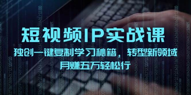 短视频 IP实战课，独创一键复制学习秘籍，转战新领域，月赚五万轻松行-紫橙资源网