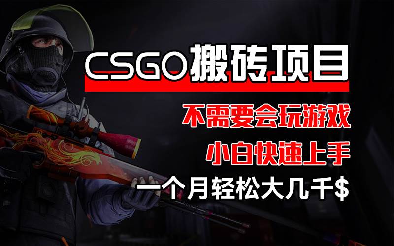 CSGO 装备搬砖项目，操作简单，不需要会玩游戏，小白也能快速上手，一...-紫橙资源网