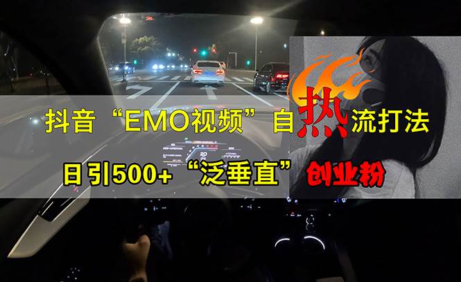 抖音EMO视频自热打法，日引500+“泛垂直”创业粉-紫橙资源网