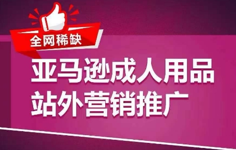 全网稀缺！亚马逊成人用品站外营销推广，​教你引爆站外流量，开启爆单模式-紫橙资源网