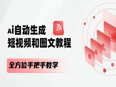 AI自动生成短视频和图文课程，全方位手把手教学-紫橙资源网