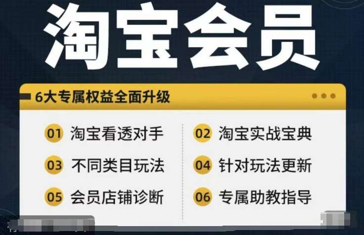 淘宝会员【淘宝所有课程，全面分析对手】，初级到高手全系实战宝典-紫橙资源网