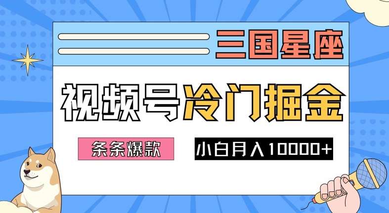 2024视频号三国冷门赛道掘金，条条视频爆款，操作简单轻松上手，新手小白也能月入1w-紫橙资源网