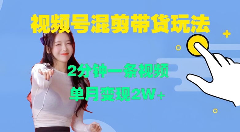 视频号混剪玩法，2分钟一条视频，单月变现2W+-紫橙资源网