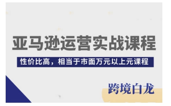 亚马逊运营实战课程，亚马逊从入门到精通，性价比高，相当于市面万元以上元课程-紫橙资源网
