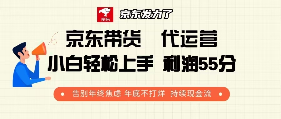 京东带货 代运营 利润55分 告别年终焦虑 年底不打烊 持续现金流-紫橙资源网
