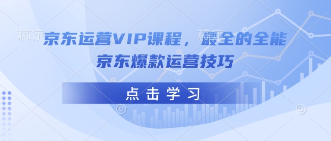 京东运营VIP课程，最全的全能京东爆款运营技巧-紫橙资源网