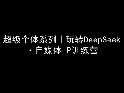 超级个体系列，玩转DeepSeek·自媒体IP训练营，deepseek教程-紫橙资源网