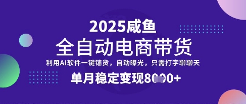 全网首发【闲鱼全自动电商带货】三年磨一剑，一朝露锋芒，单月稳定变现8k+-紫橙资源网